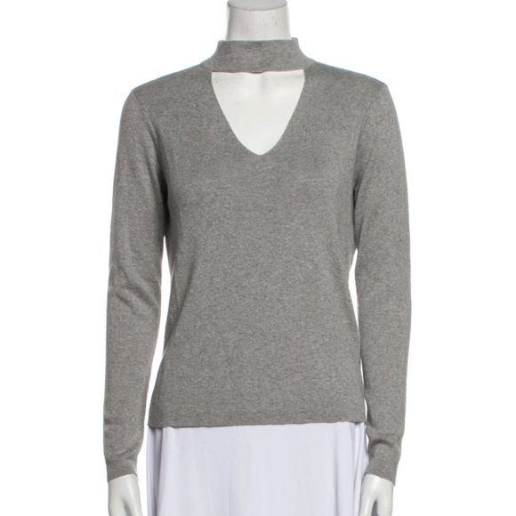 Milly Gray Cutout Sweater - Picture 1 of 3
